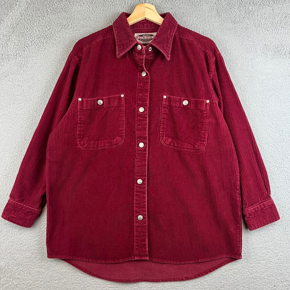 Sonoma Jean Corduroy Button Down Shirt Shacket Junior women's size M